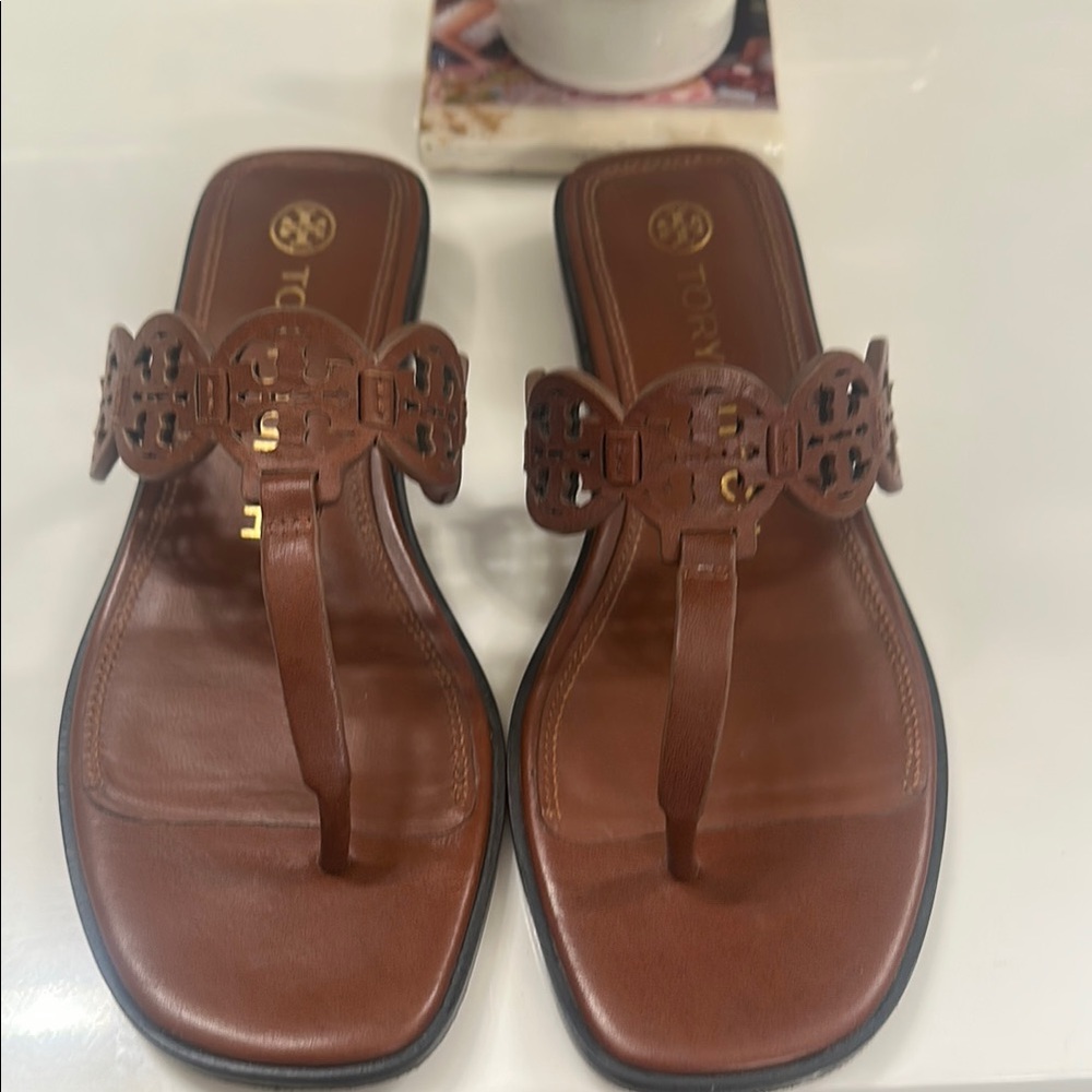 Tory Burch Brown Leather Sandals size 7